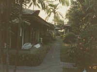 IDN Bali 1990OCT WRLFC WGT 088  This is the pathway to our hotel rooms. : 1990, 1990 World Grog Tour, Asia, Bali, Date, Indonesia, Month, October, Places, Rugby League, Sports, Wests Rugby League Football Club, Year